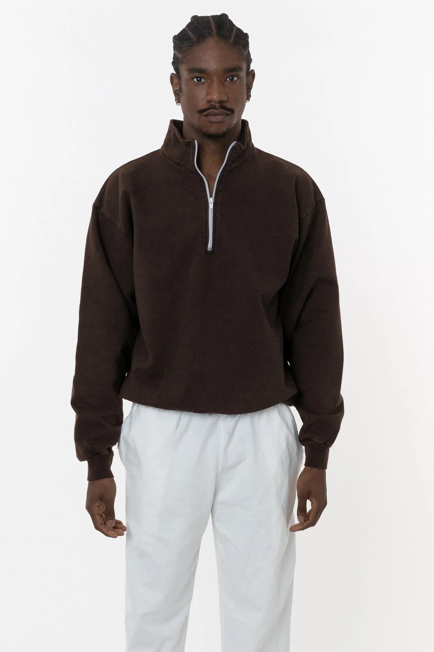 10 oz. Garment Dye Cotton Fleece Half Zip Pullover