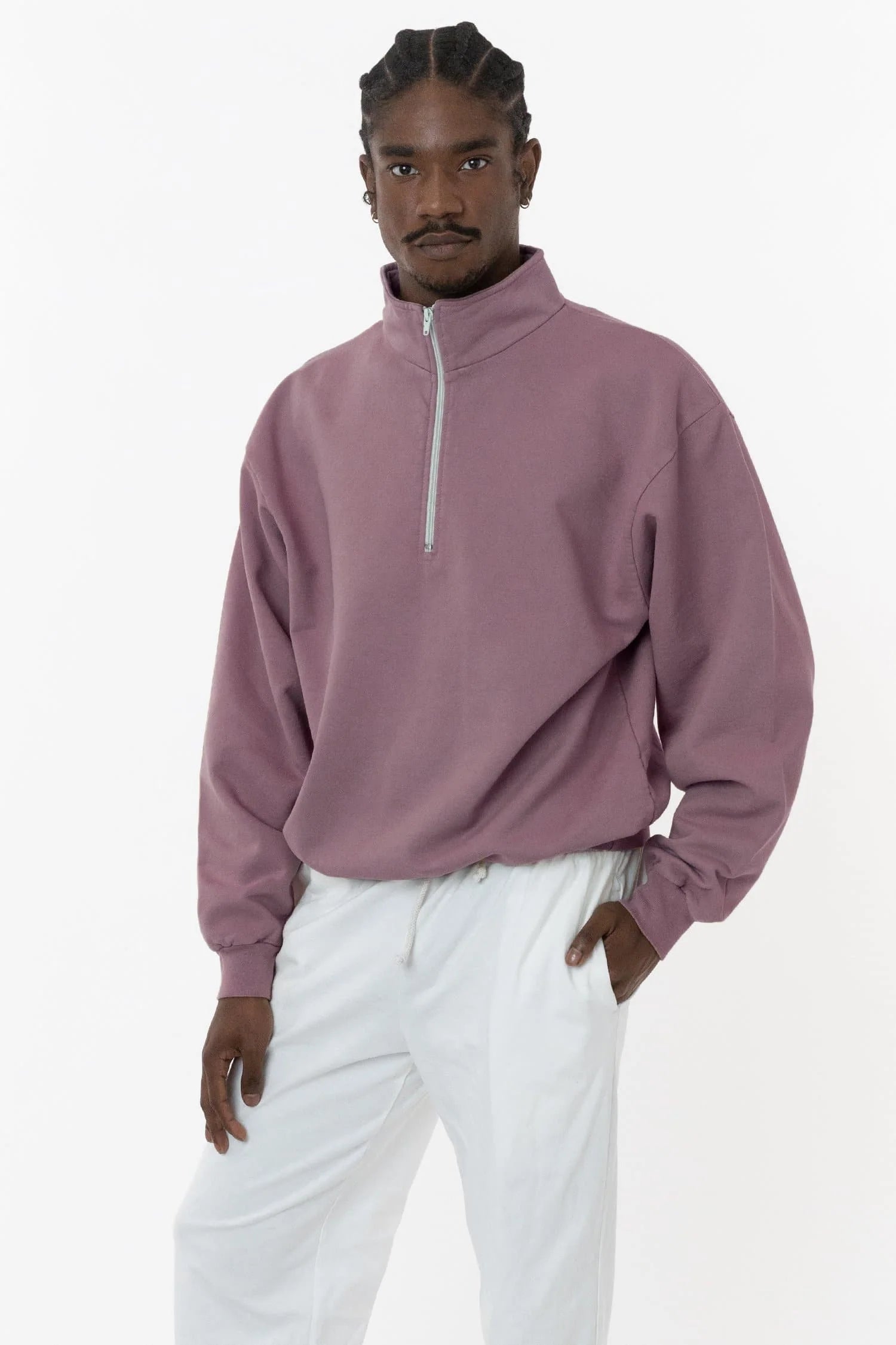 10 oz. Garment Dye Cotton Fleece Half Zip Pullover